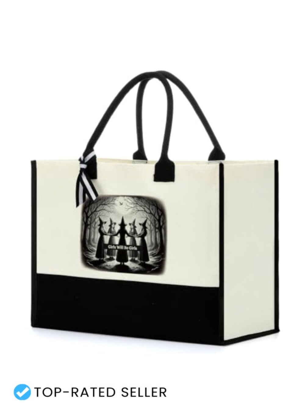 Ghost Pumpkin Canvas Tote Bag Reusable Shopping Travel Gift